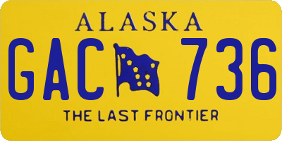 AK license plate GAC736