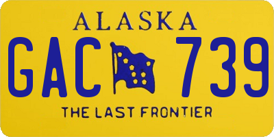 AK license plate GAC739