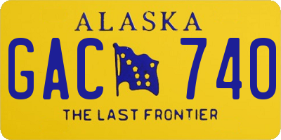 AK license plate GAC740