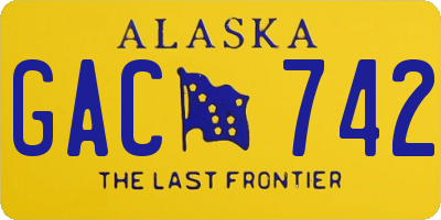 AK license plate GAC742