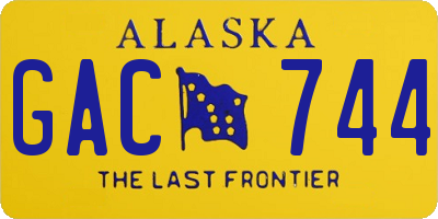 AK license plate GAC744