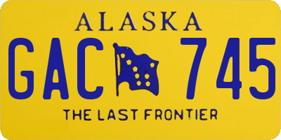 AK license plate GAC745