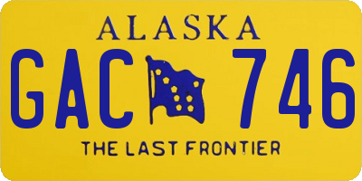 AK license plate GAC746