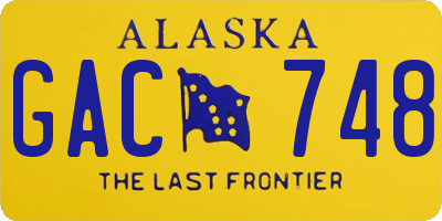 AK license plate GAC748