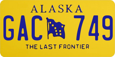 AK license plate GAC749