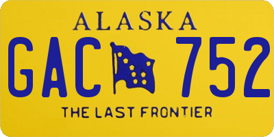 AK license plate GAC752