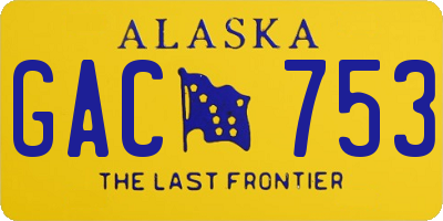 AK license plate GAC753