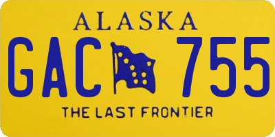 AK license plate GAC755