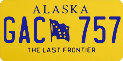 AK license plate GAC757