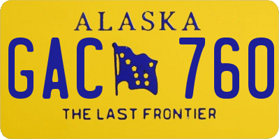 AK license plate GAC760