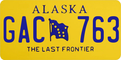 AK license plate GAC763