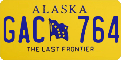 AK license plate GAC764