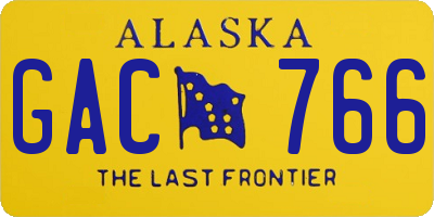 AK license plate GAC766