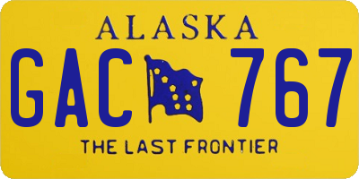 AK license plate GAC767