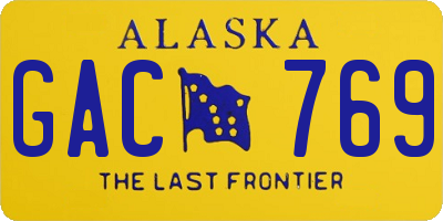 AK license plate GAC769