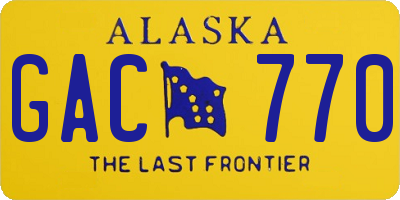 AK license plate GAC770