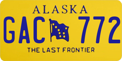 AK license plate GAC772