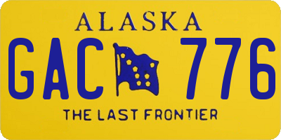 AK license plate GAC776