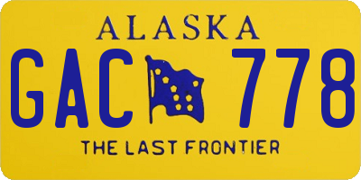 AK license plate GAC778