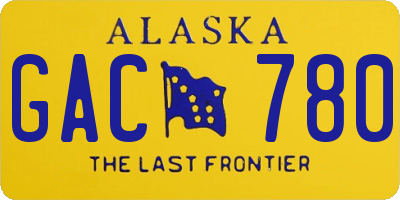 AK license plate GAC780