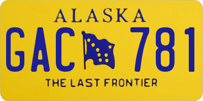 AK license plate GAC781