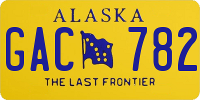 AK license plate GAC782