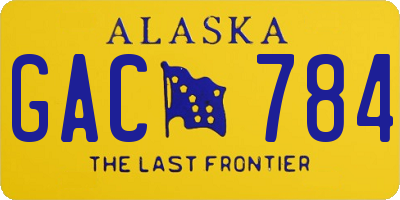AK license plate GAC784