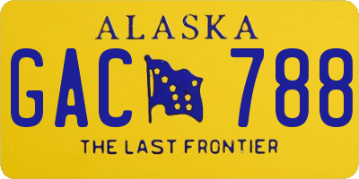 AK license plate GAC788