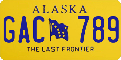 AK license plate GAC789