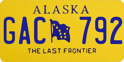 AK license plate GAC792