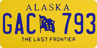 AK license plate GAC793