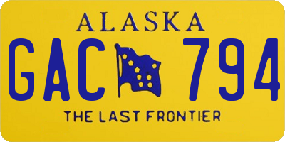 AK license plate GAC794