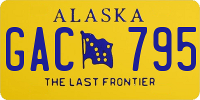 AK license plate GAC795
