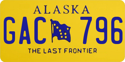 AK license plate GAC796