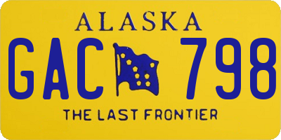 AK license plate GAC798