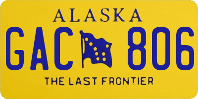 AK license plate GAC806