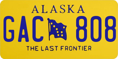 AK license plate GAC808