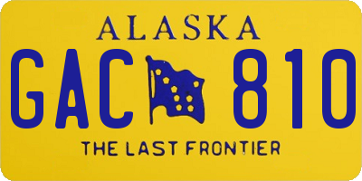 AK license plate GAC810