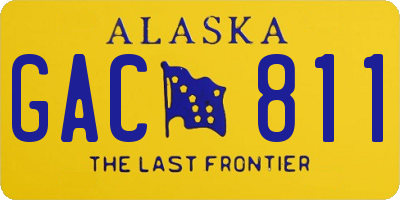 AK license plate GAC811