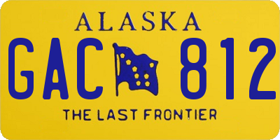 AK license plate GAC812