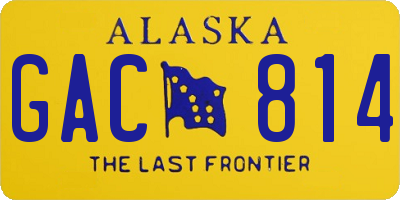 AK license plate GAC814