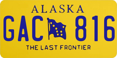 AK license plate GAC816