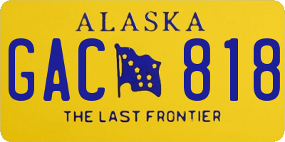 AK license plate GAC818