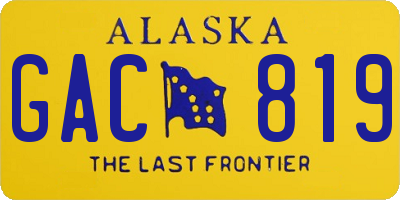 AK license plate GAC819