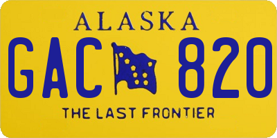 AK license plate GAC820