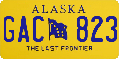 AK license plate GAC823