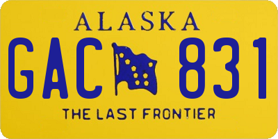 AK license plate GAC831