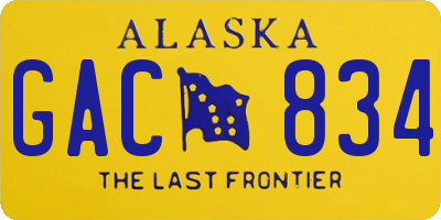 AK license plate GAC834