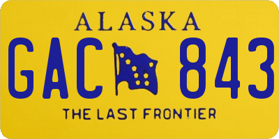 AK license plate GAC843