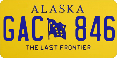 AK license plate GAC846